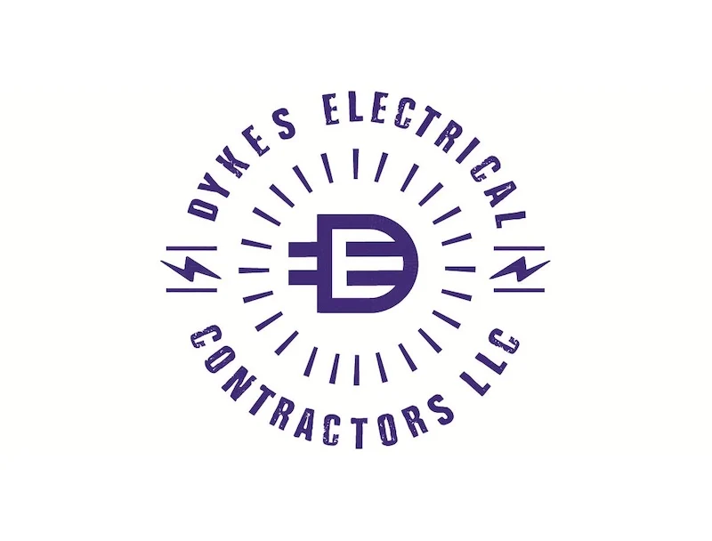 dykes electrical contractors purple logo